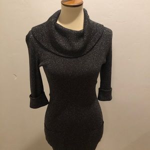Philosophy Mettallic cowl neck sweater dress